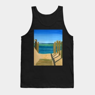 Beautiful Ocean Gouache Painting Tank Top